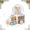 Glitzhome® 100mm Christmas Resin Musical Snowflakes Ginginerbread Family Train Waterglobe